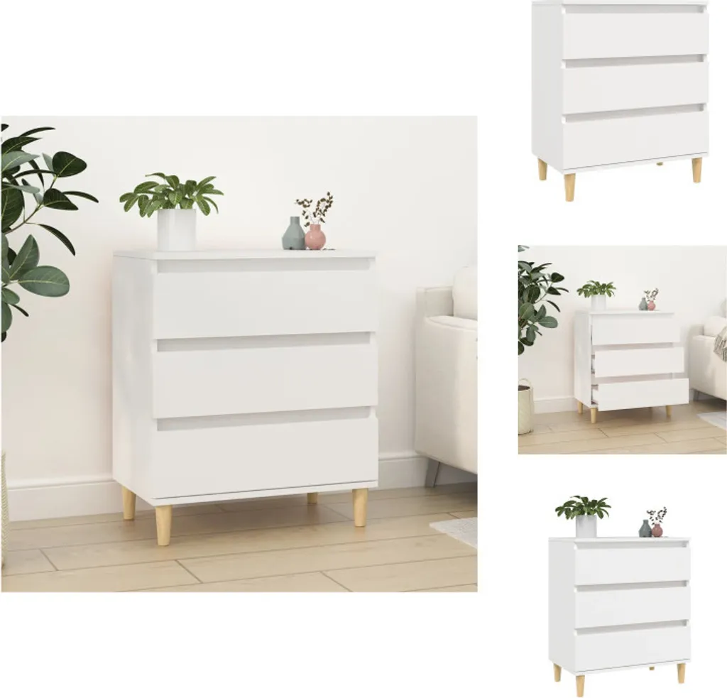 vidaXL Credenza bianca 60x35x70 cm in legno - Credenze