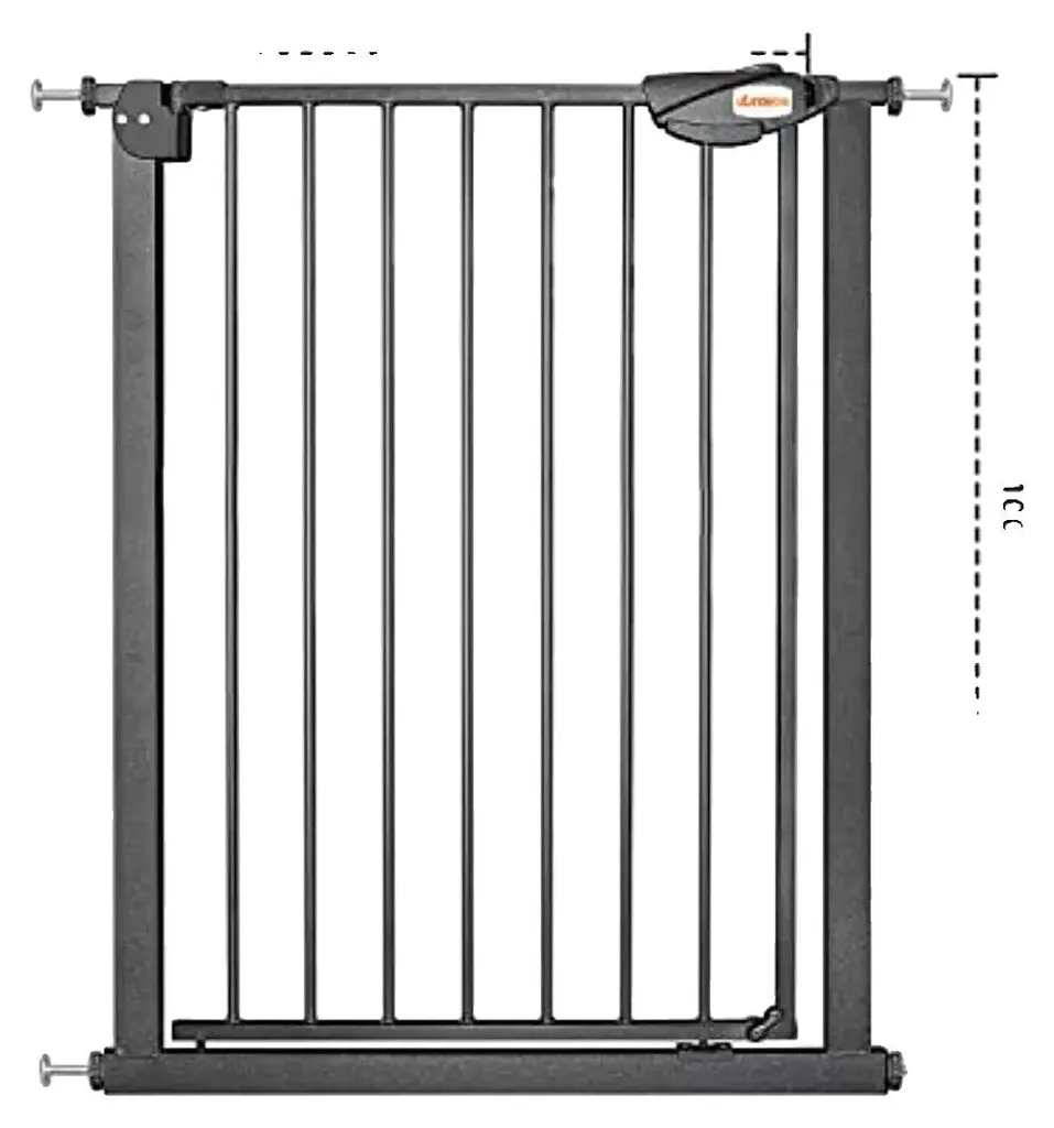 Barrière bébé auto-refermable 76-83 cm : évitez les chutes d'escalier