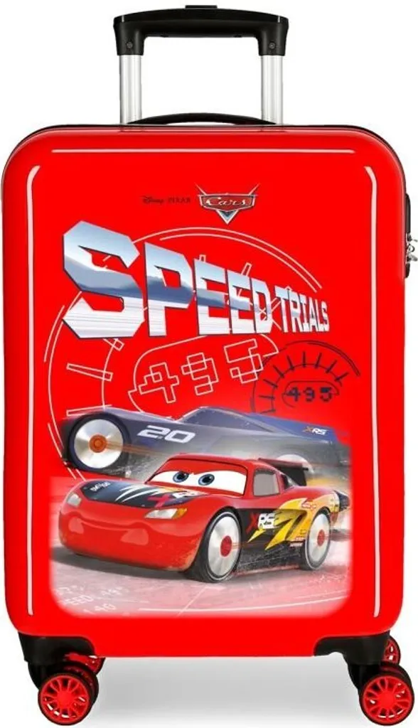 Valise Cars Speed Trails 55cm avec 4 Roues Multidirectionnelles ABS