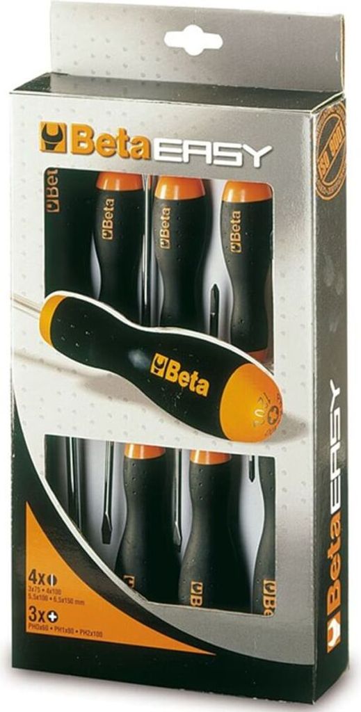 Beta Tools Easy 7-tlg. Schraubendreher-Set 1203/D7 Stahl 012030007