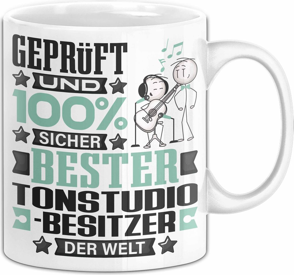 Tonstudio-Besitzer Geschenk Lustiger Spruch für Tonstudio-Besitzer Geschenkidee Bester Tonstudio-Besitzer Der Welt (Weiß)