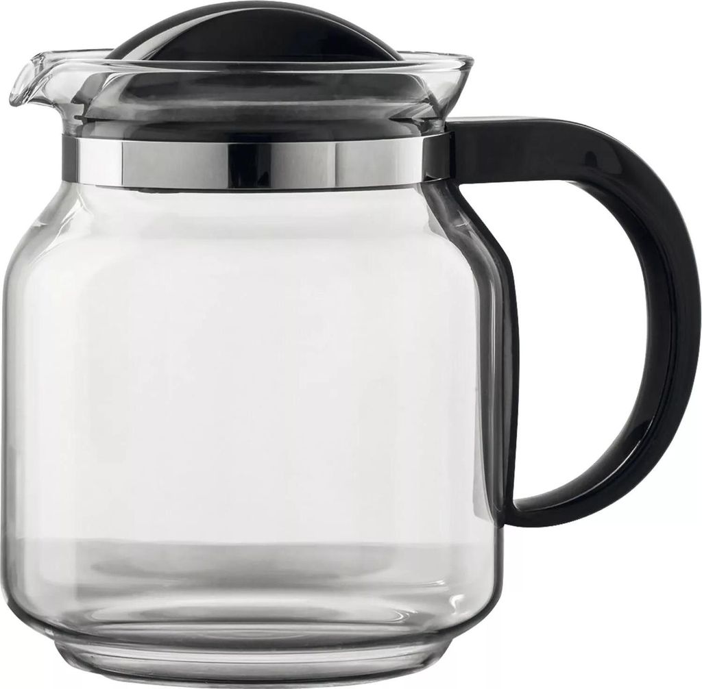 Glaskanne mit Deckel, Inhalt: 1,25 Liter, Höhe: 165 mm, ø: Produktbild 