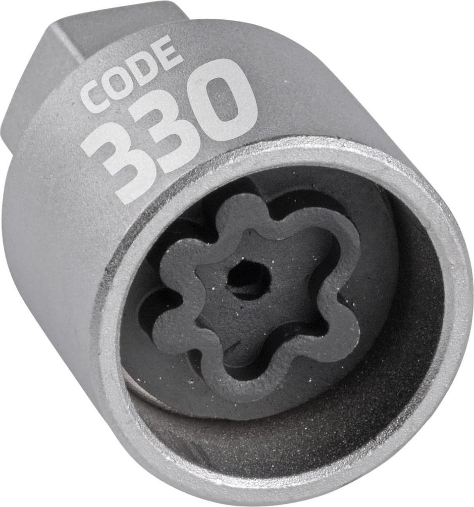 SW-Stahl 02385L-30 Felgenschloss Adapter 330 I geeignet für Mercedes-Benz I Felgenschlösser lösen I Radsicherung Felgenschloss Demontage Werkzeu...