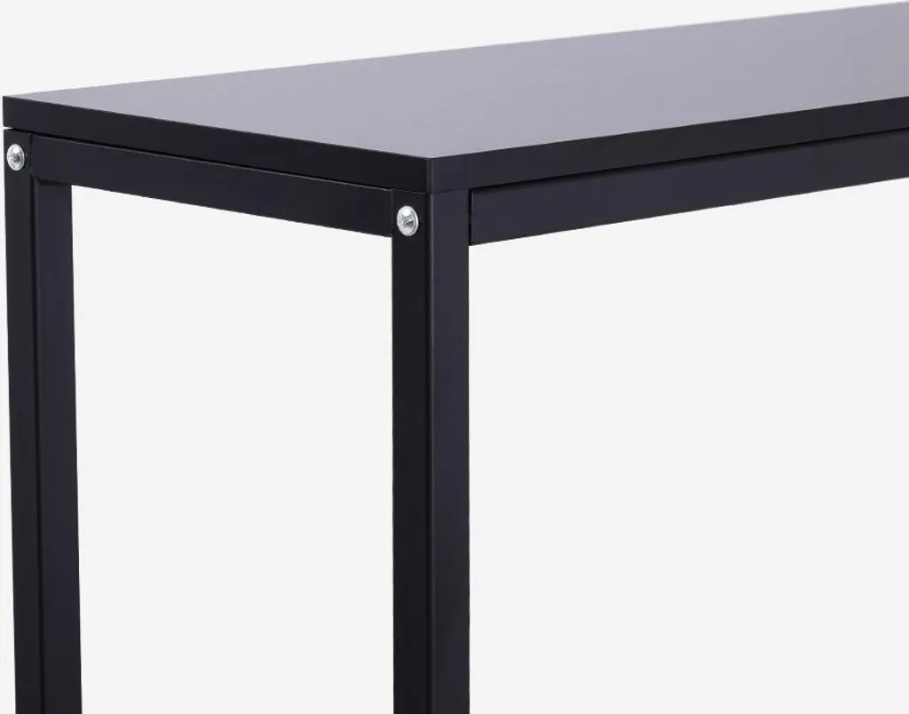 Console Nigel en métal noir 80cm de long, design épuré et structure robuste - 5