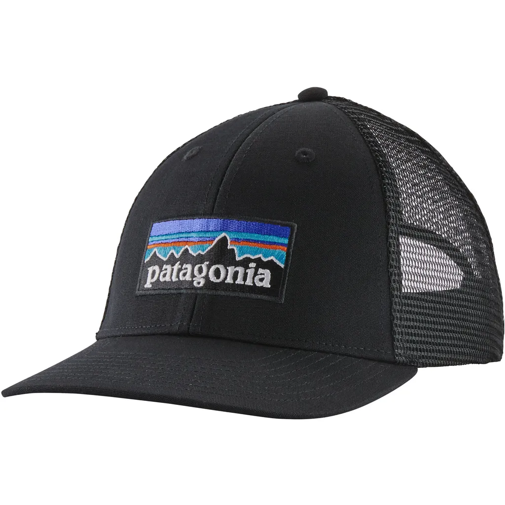 Casquette Trucker Patagonia Caps Logo Lopro Noire avec Visière Courbée