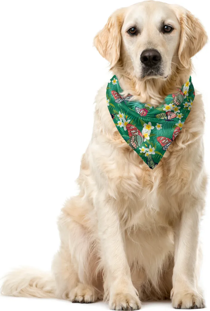ABAKUHAUS Bandana Tropical Design - Accessorio Pet 40x40 High-Res