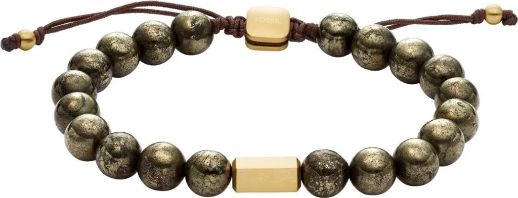 Regalo Uomo: Bracciale Fossil JF04820710 in Pirite e Confezione Box