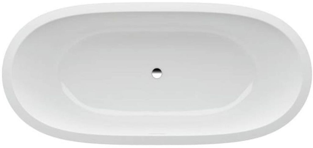 LAUFEN ILBAGNOALESSI Badewanne Mineralguss freistehend 1830x870x460mm, inklusive Schürze, inklusive Fußgestell, ohne Unterwasserbeleuchtung, wei...