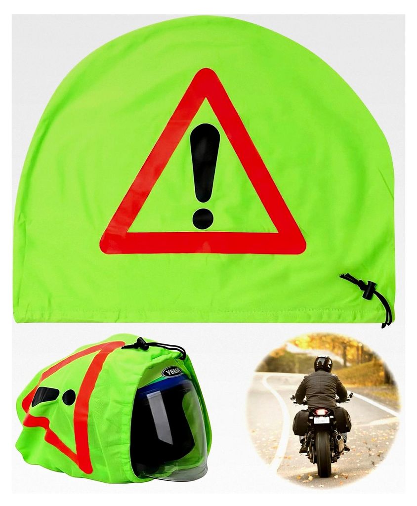 Warndreieck für Motorradhelme - Erste Hilfe Warnhaube für Helme