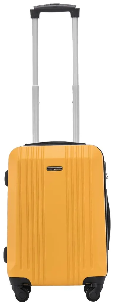 Bagage à main rigide jaune pour avion avec cadenas à code et coque ABS - 4
