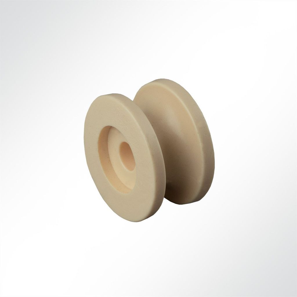 Lysel Kunststoff Rundknopf, (D) 25mm in Beige/elfenbein (1 Stück)