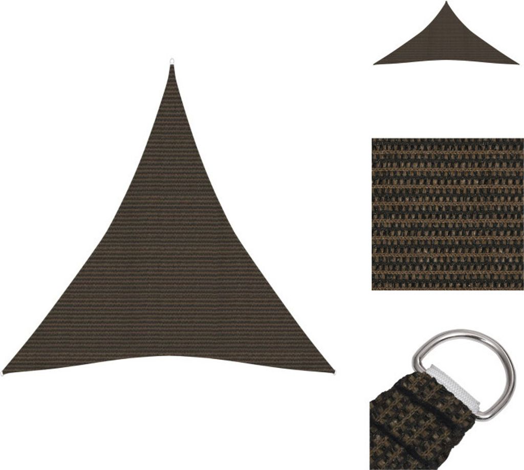 vidaXL Sonnensegel 160 g/m² Braun 3x4x4 m HDPE - Sonnenschirme & Sonnenschutze