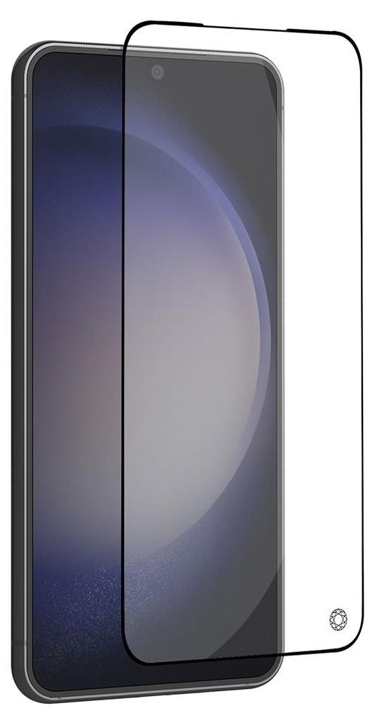 Force Glass, Displayschutz für Galaxy S23 FE / A54 5G aus gehärtetem Glas 2.5D, Schwarz transparent