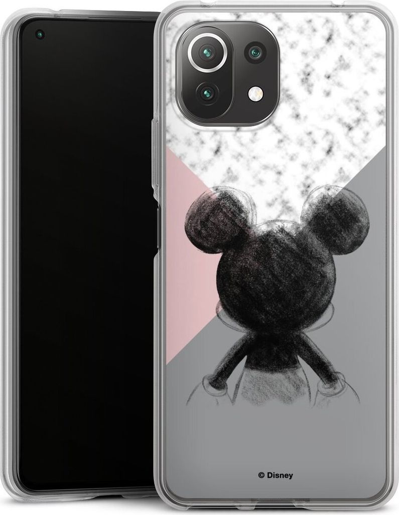 DeinDesign Handyhülle für Xiaomi Mi 11 Lite Silikon Hülle Case Smartphone Schutzhülle Disney Marmor Mickey Mouse