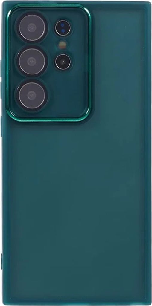 Hülle für Samsung Galaxy S23 Ultra - Phonesta Translucia Semi-Transparent Back Cover mit Kameraschutz - Transparent/Grün