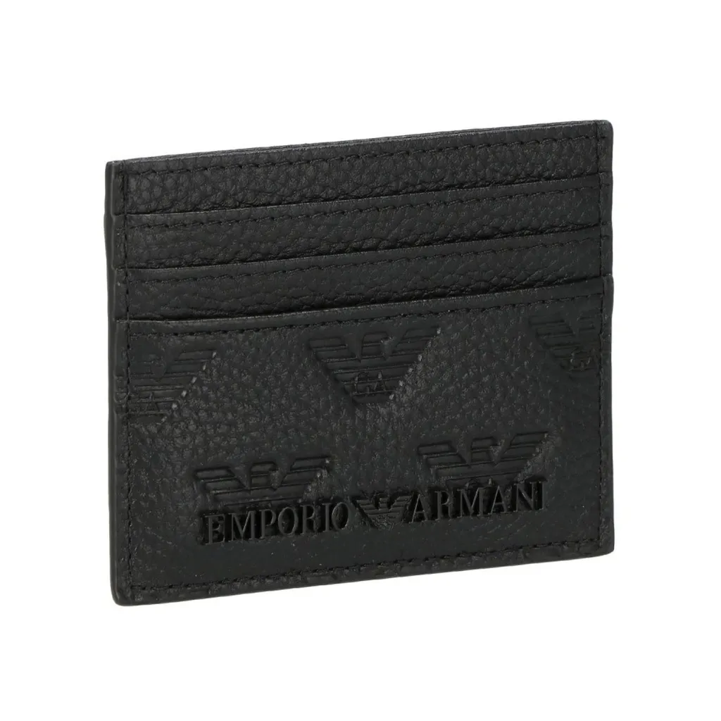 Portefeuille Armani fin avec compartiments cartes et finitions de luxe