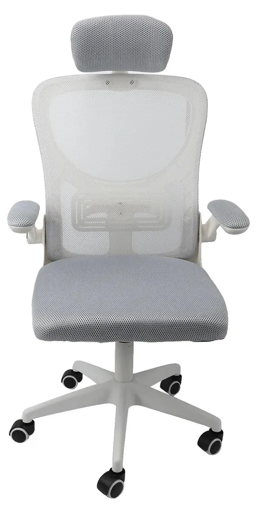 Chaise de bureau anti mal de dos - Fauteuil blanc ergonomique réglable