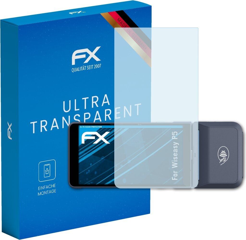 atFoliX FX-Clear 2x Schutzfolie kompatibel mit Wiseasy P5 Displayschutzfolie