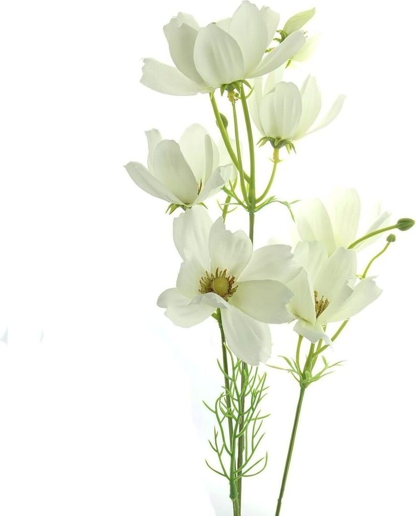 DEKO FLORALE Kosmeen - Cosmea Stiel Weiß 58 cm - Kunstpflanzen
