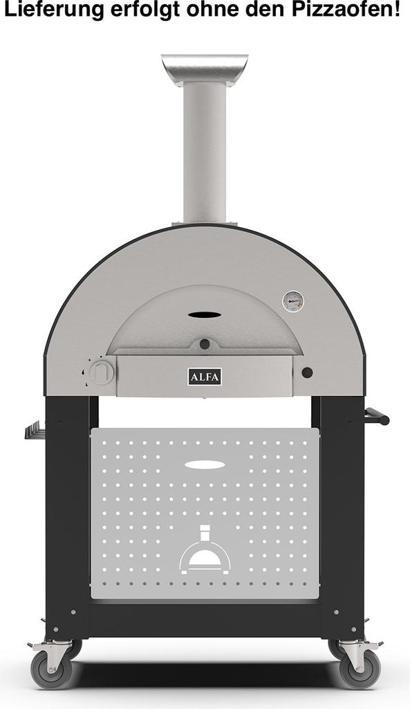 Alfa Forni Unterbau 4 Pizze Classico Schwarz