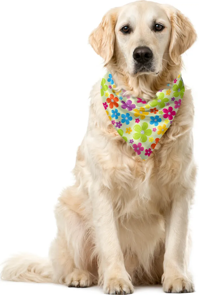 Bandana Multicolore ABAKUHAUS 40x40cm per Cani e Gatti | Hippie