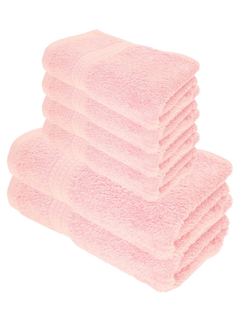 Julie Julsen BIO Duschtuch-Set 6 tlg. 2 Dusch- 4 Handtücher Babyrosa