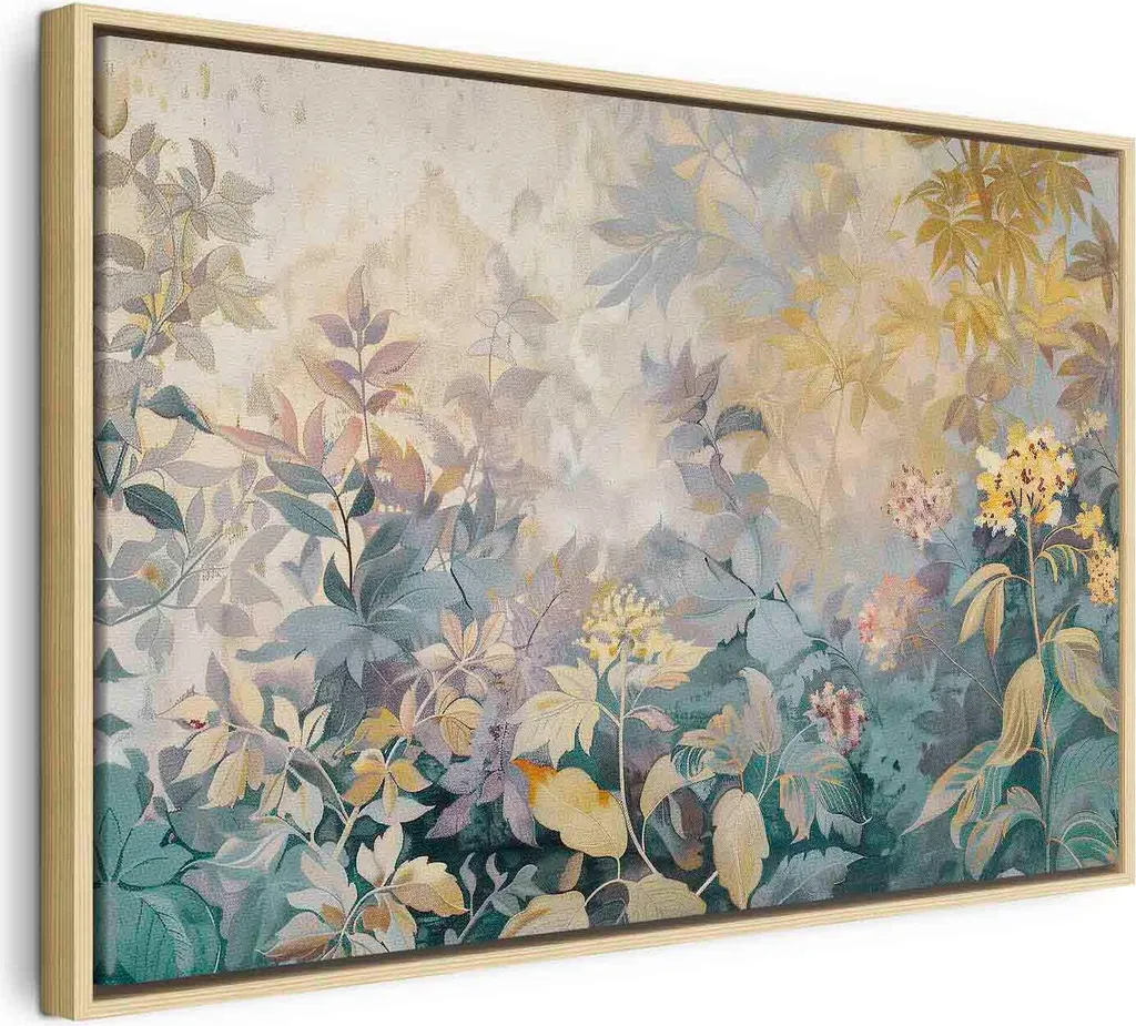 Arazzo con prato e fiori Kilim 60x40 cm - Quadro su tela decorativo