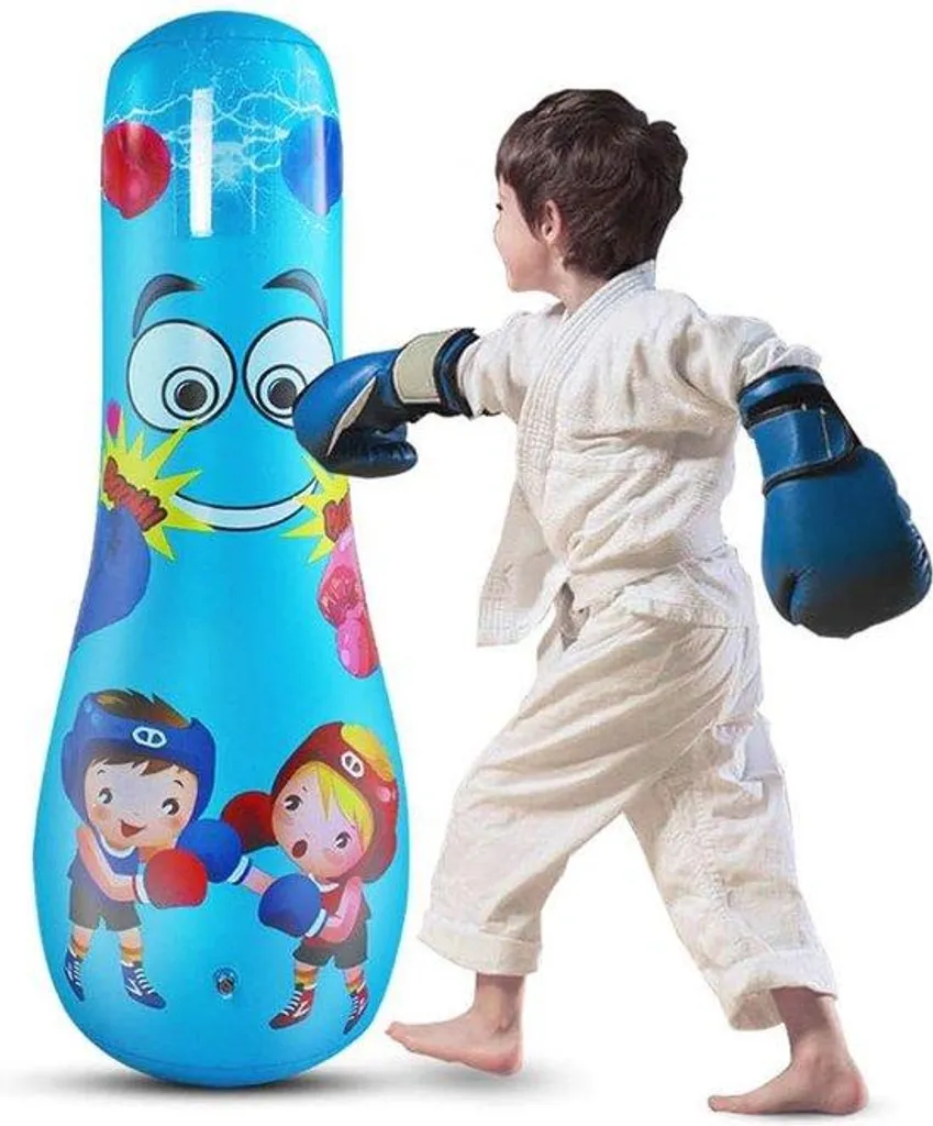 Sac de frappe gonflable 160 cm - Anti-stress et sans perçage de mur
