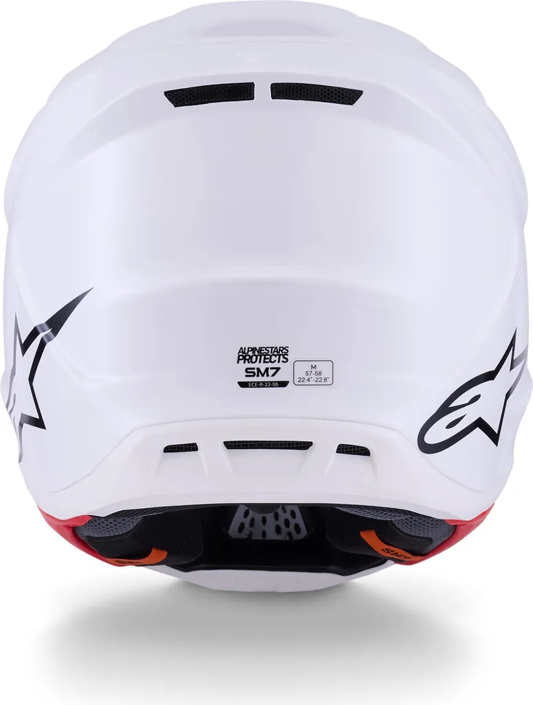 Casque Alpinestars S-M7 Solid Blanc Taille S avec Coque Légère et Aérée