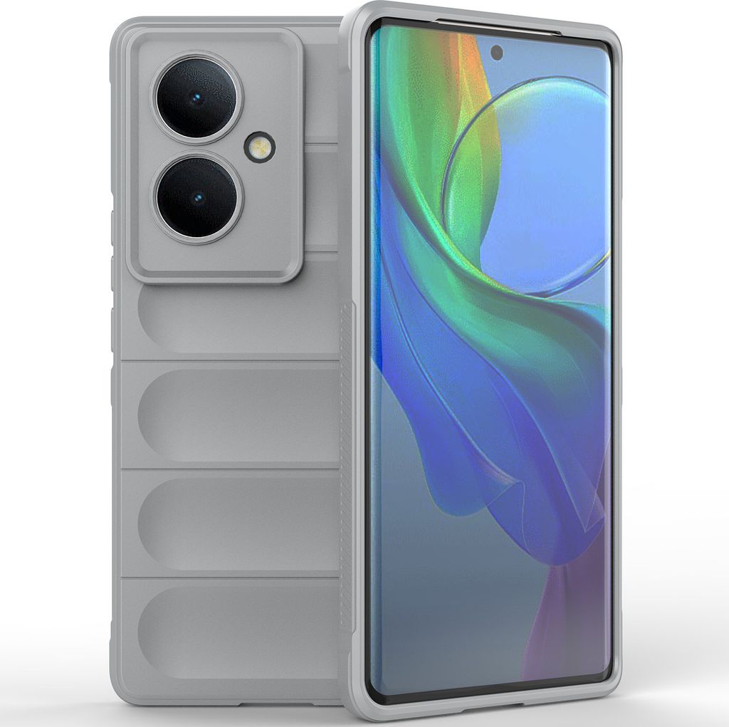 Handyhülle für VIVO V29 Lite 5G / VIVO Y78+ Weich TPU Silikon Stossfest Anti-rutsch Hülle Grau