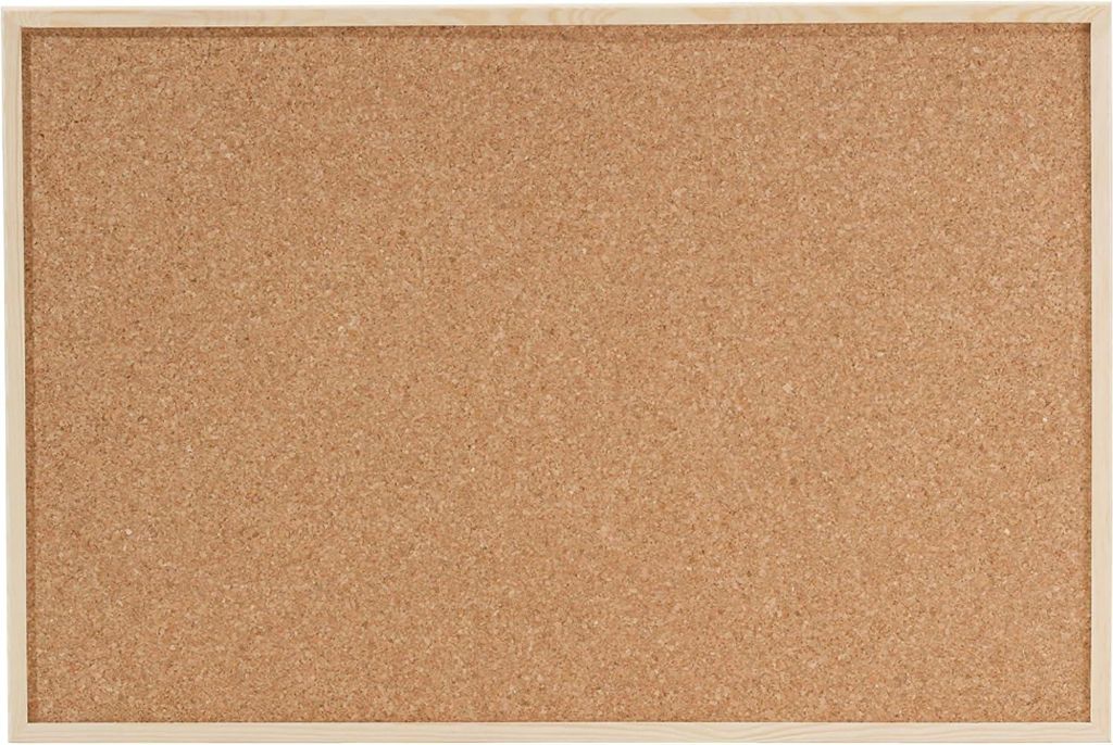 Korkpinwand - Korkplatte 7mm dick - Holzrahmen - 40 x 60 cm