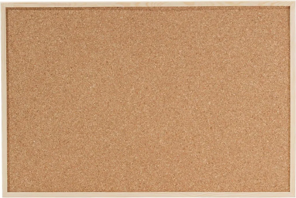 Tableau d'affichage en liège 40x60 cm avec cadre bois naturel robuste