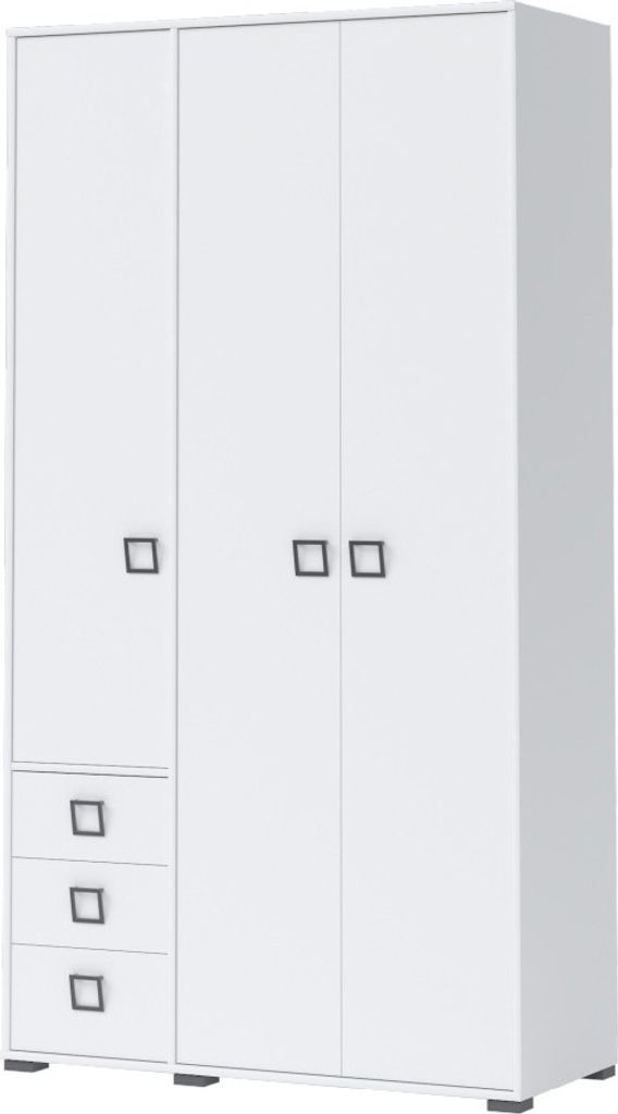 Kinderkleiderschrank Weiß 236x126x56 cm
