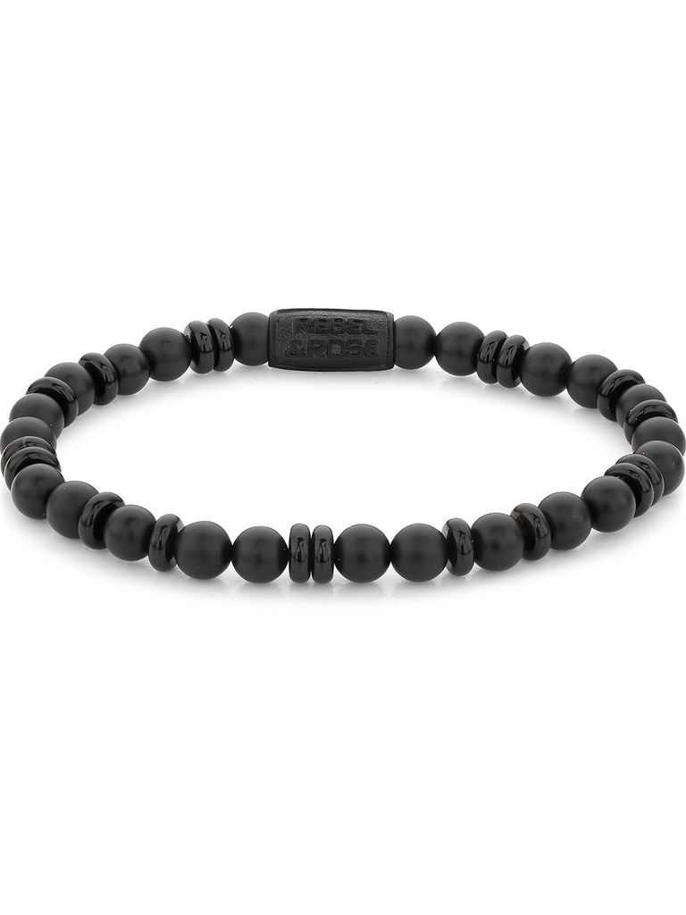 Rebel & Rose Armband All-Black RR-60107-B-L Herren
