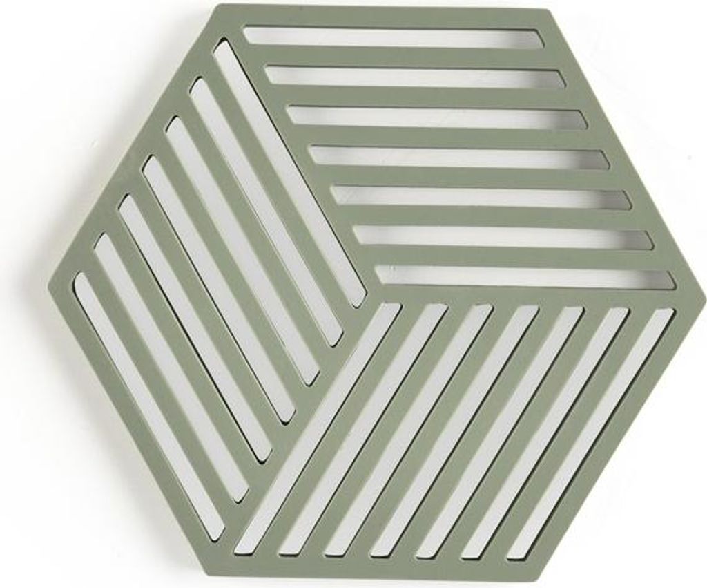 Zone Denmark Untersetzer Hexagon Rosemary, Silikon, Grün, 16 x 14 cm, 31599