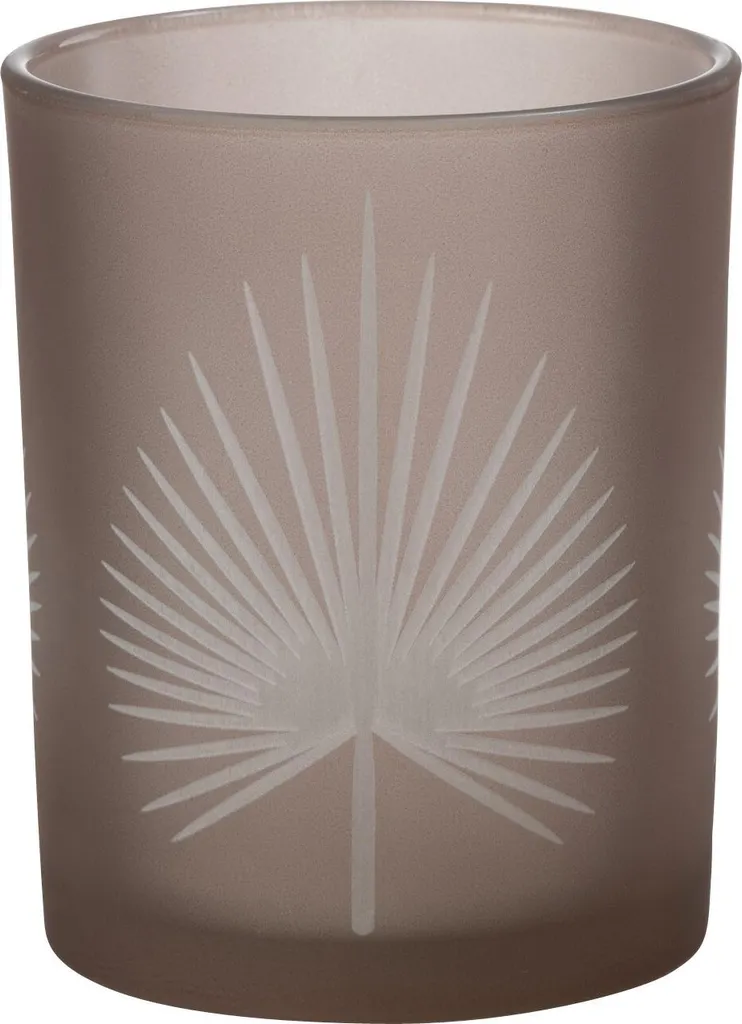 Photophore Verre Beige J-Line : Éclairage Doux pour Déco Intérieure M