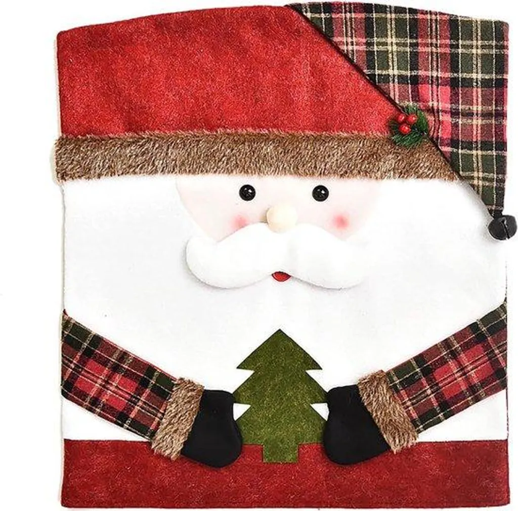 Housse de chaise Noël Bonhomme de neige et Renne en feutrine souple x3