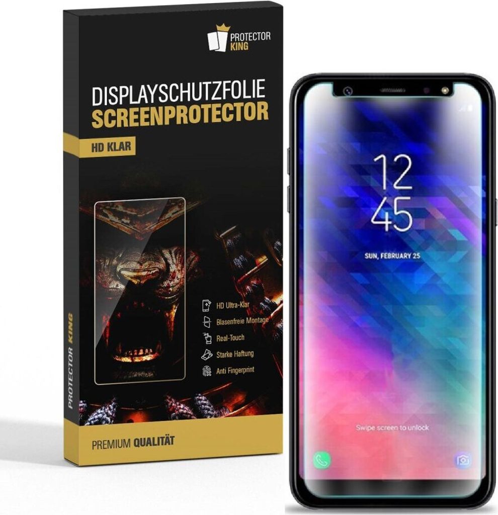 6x Displayschutzfolie für Samsung Galaxy A6 Schutzfolie Displayfolie HD KLAR