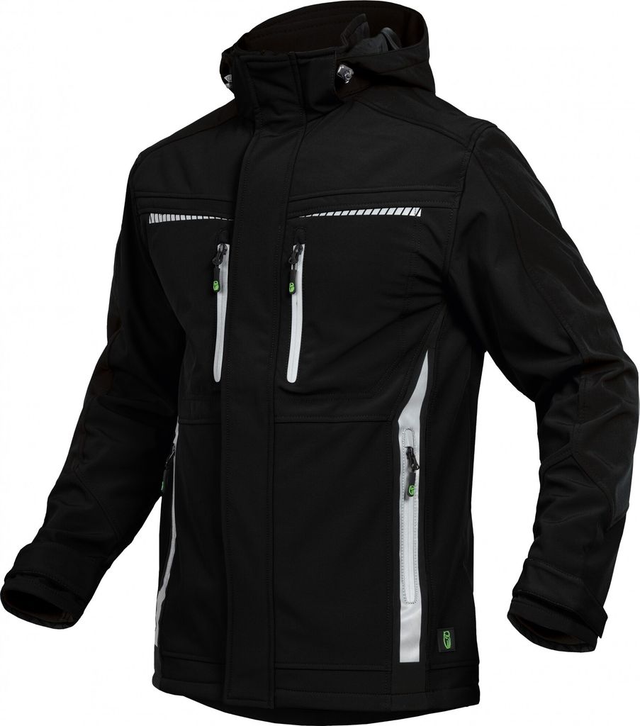 Leibwächter Sommer-Softshelljacke Herren FLEXS Gr. L schwarz