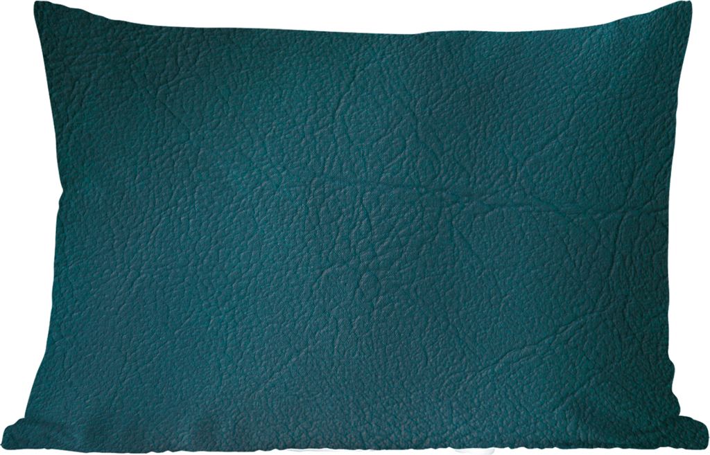 MuchoWow Outdoor Kissen - Leder - Lederoptik - Grün - Blau - 60x40 cm - Wetterfest - Lounge Kissen - Zierkissen - Kissen für Innenräume