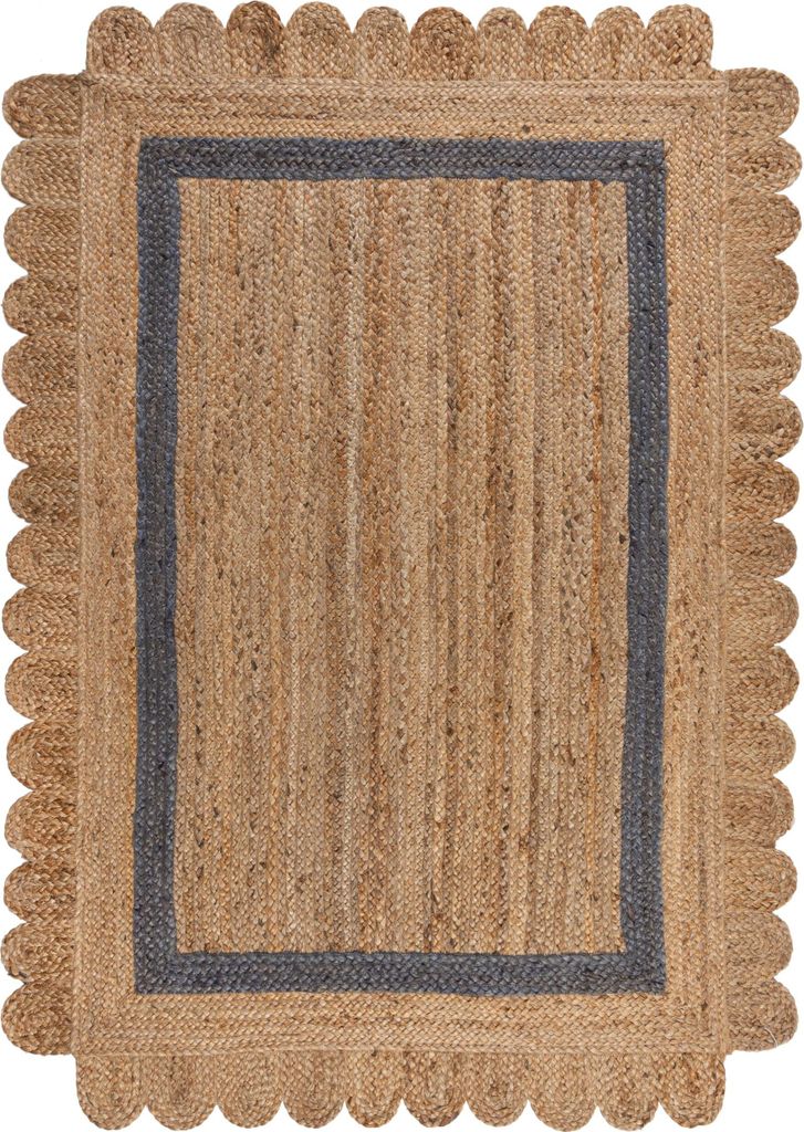 KADIMA DESIGN GRETTA JUTE 160 cm x 230 cm Ocker Rechteckig Indoor Teppich