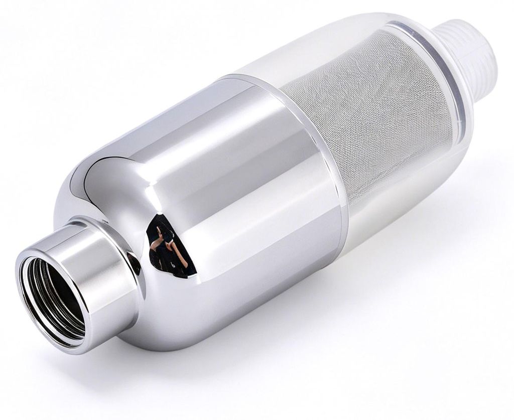 Duschwasserfilter aus Edelstahl, wiederverwendbar, 40-Mikron-Filterung, entfernt Fluorid und Schwermetalle, einfache Installation, G1/2-Gewinde fü...