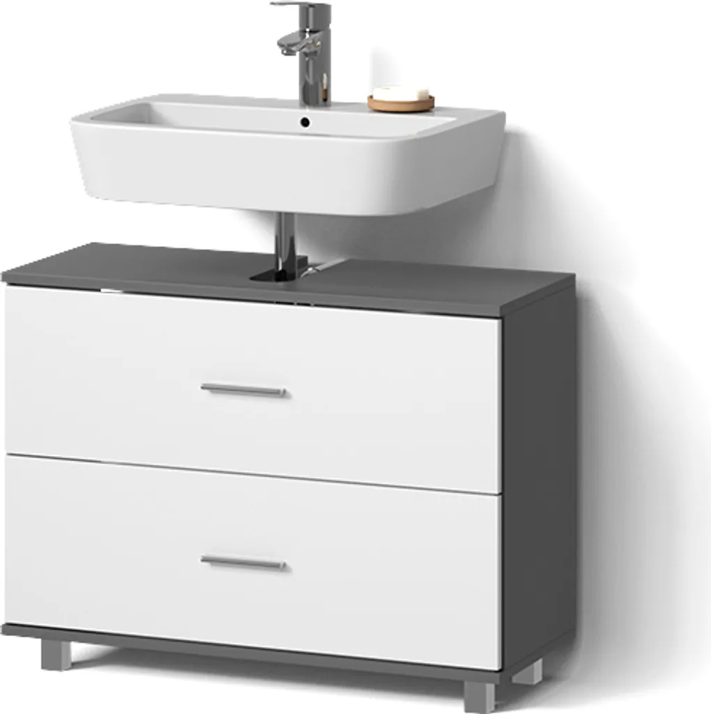 Mobile Sottolavabo 80 cm Eisak Livinity - Salvaspazio Bagno 2 Cassetti