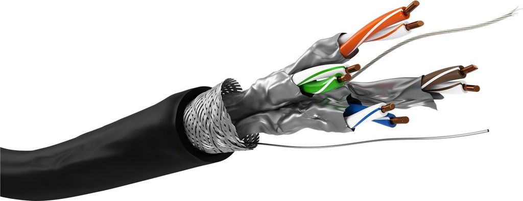 Goobay CAT 6A Outdoor câble réseau, S/FTP (PiMF), noir, Image du produit 