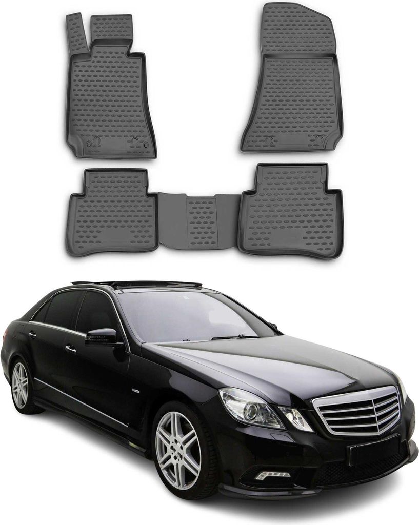 2009-2016 Mercedes Classe E W212 Tapis de sol TPE noir 4 Image du produit 