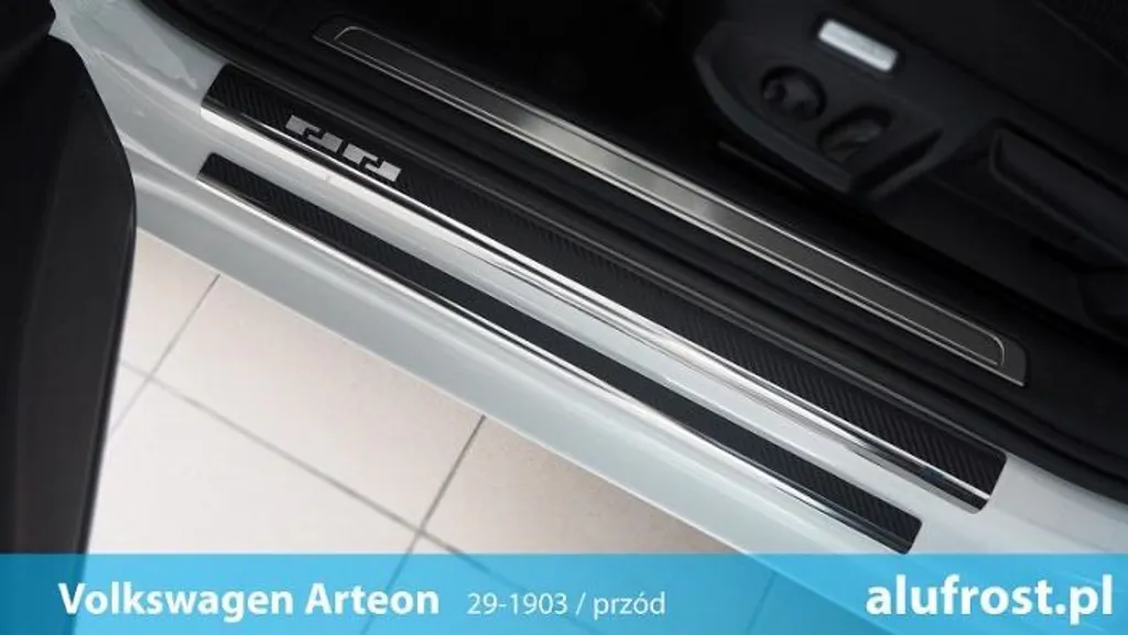 Protections de seuil de porte pour VW Arteon 2017+ aspect carbone noir
