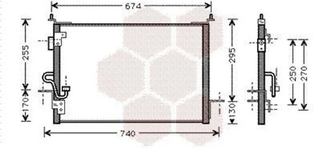 Radiateur de climatisation adaptable Land Rover - Condenseur VAN Wezel 02005143