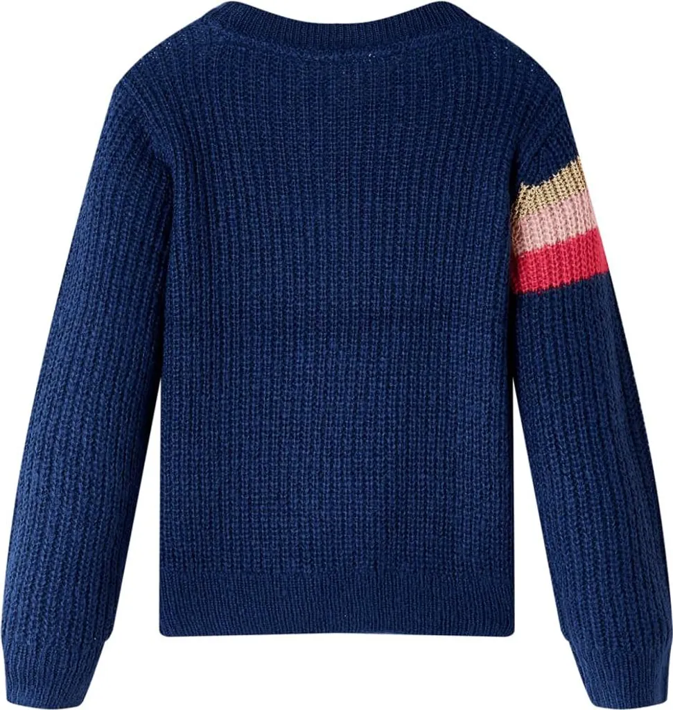 Pullover Lavorato a Maglia Blu Navy 128 vidaXL - Cotone di Qualità