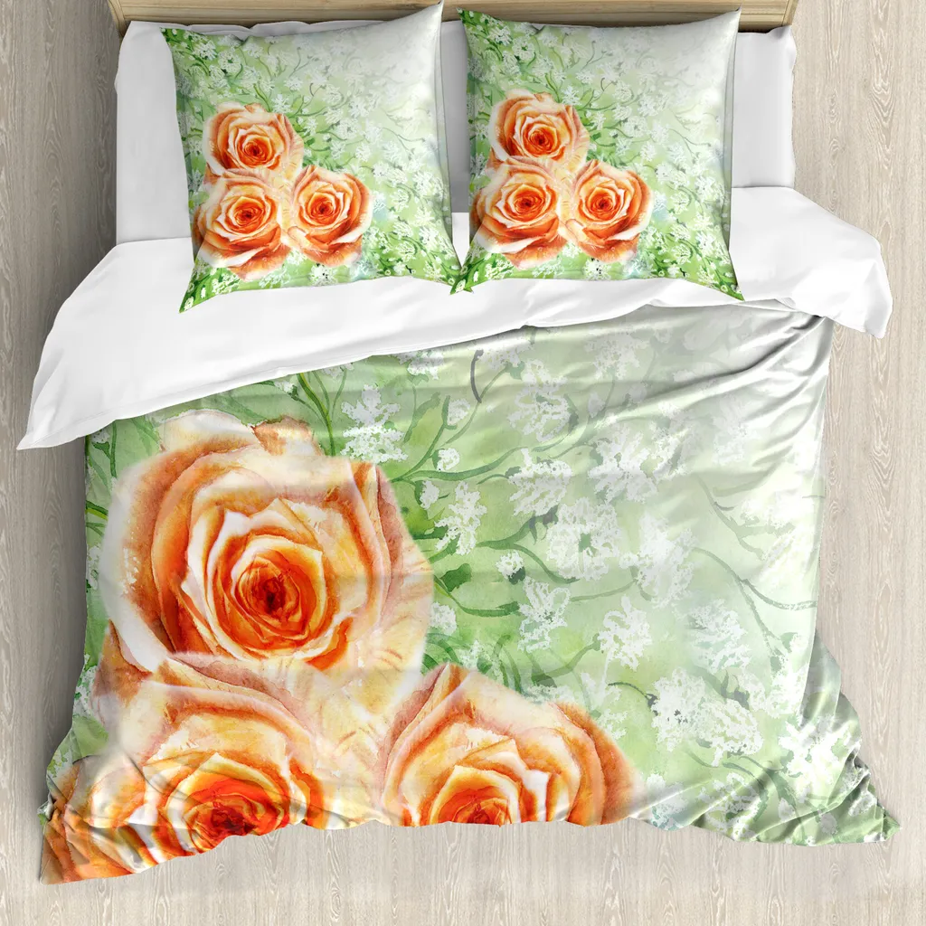 Copripiumino Anallergico ABAKUHAUS 155x220 - Rose per Sonno Profondo