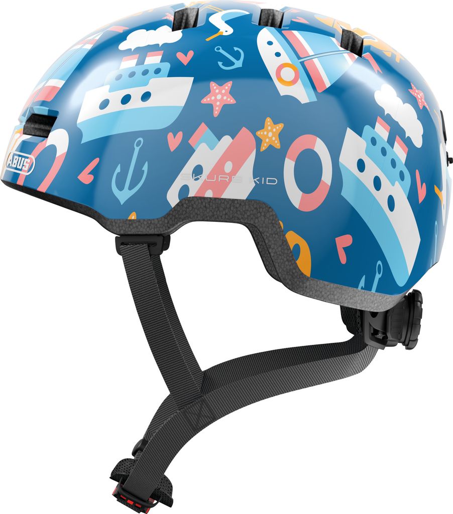 ABUS Kinderhelm Skurb Kid - robuster Fahrradhelm im Skater-Look mit Platz für einen Zopf und vielfältigen Designs - für Mädchen und Jungen - Bl...